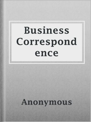 cover image of Business Correspondence